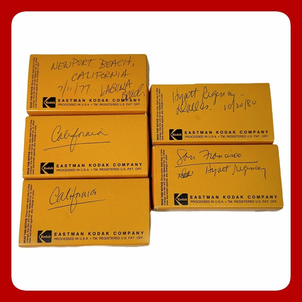 Vintage Kodak Film Slide Lot 5-Piece Found Footage Mystery Pack Retro Media